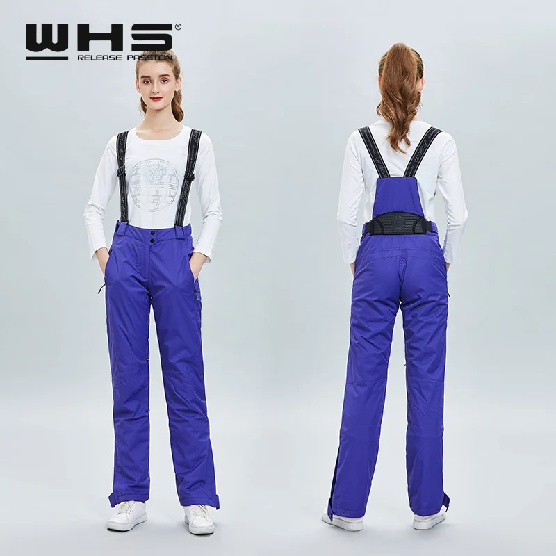 WHS женские лыжные брюки уличные теплые хлопковые зимние водонепроницаемые