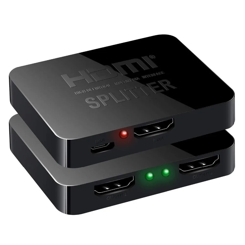 NewBEP Лучшая цена HDMI сплиттер 1 вход 2 выхода HDMI сплиттер Switcher Box Hub поддержка 4K X 2K 3D 2160p1080p для XBOX360 PS3/4/5