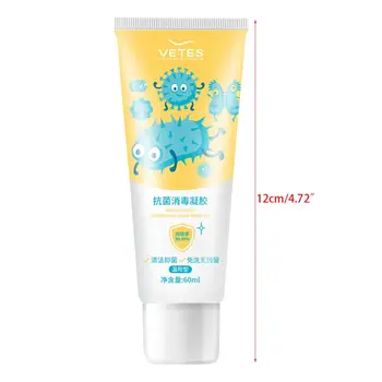 

60ML Hand Sanitizer Gel Alcohol No Water Required Antibacterial Liquid Hand Soap