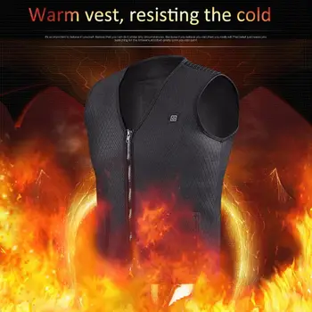 

Electric USB Heated Warm Vest Women Heating Coat Jacket Clothing Skiing Winter Flexible Thermal Waistcoat For Sports Hiking