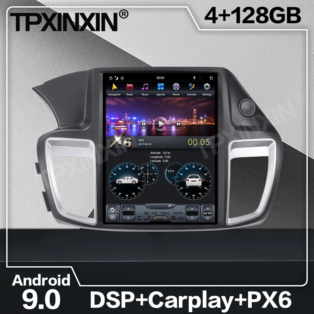 128G Tesla Carplay Android Car Radio 2 Din Stereo Receiver For Honda Accord 9 2012 2013 2014 2015 2016 2017 GPS Audio Head Unit
