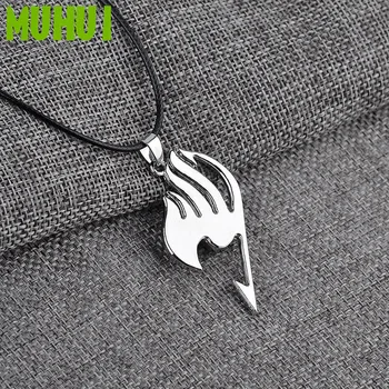 

Free Shipping Anime Fairy Tail Logo Necklace Silver Color Plated Pendant Rope Chain Necklaces For Women Jewelry Collier B102
