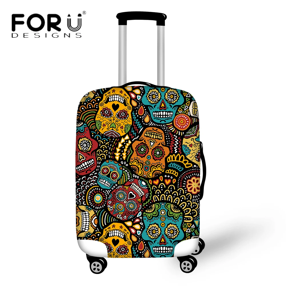 funda de equipaje con diseño de calavera gótica personalizada, nueva de viaje, funda protectora duradera y elástica para maleta|Accesorios de viaje| - AliExpress