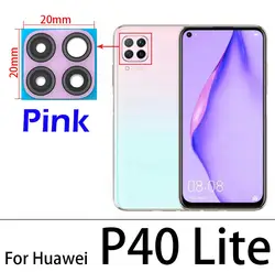 Premium Rear Camera Glass Lens Replacement with Adhesive and Tool Kit - New (P40 Lite Pink)