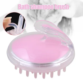 

Hair Scalp Massager Shampoo Brush Manual Head Scalp Massage Brush Soft Silicone Bristles for Scalp Care Hair Cleaning @M