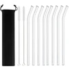 8pcs Bent black