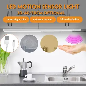 

30/40/50cm IR Motion Sensor Night Light 5V LED Bar lamp Bedroom lamp Infrared Motion Detector Wall Lamp for Kitchen Wardrobe