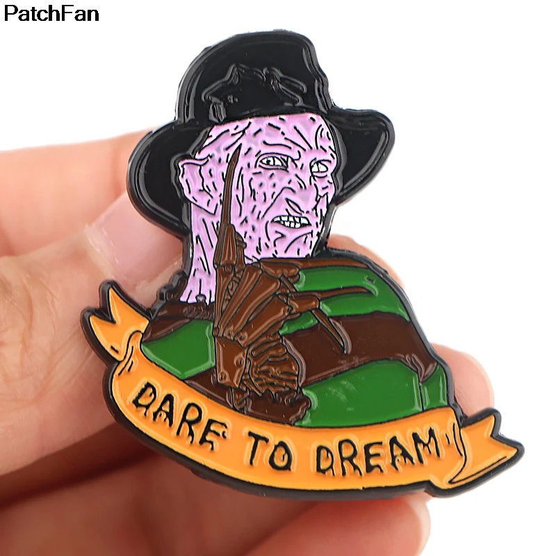 A2546 Patchfan "Кошмар на улице Вязов" металлические значки на булавке "pride" para рюкзак рубашка одежда сумка Броши рюкзак Медаль Знак
