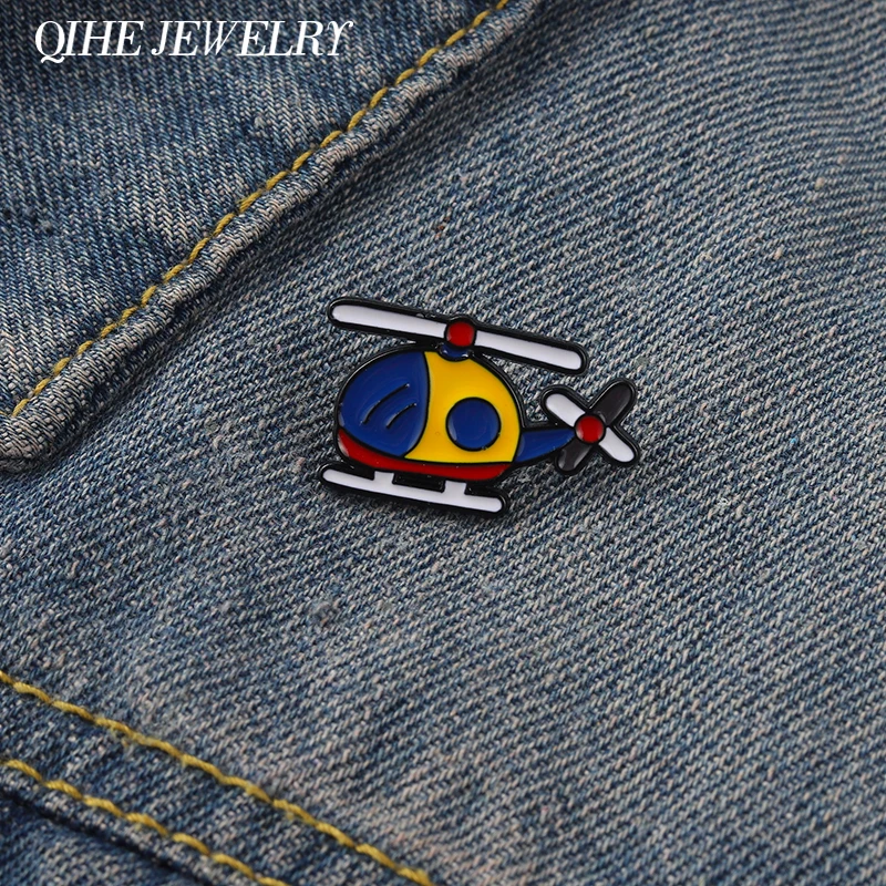 Cartoon Airplane Childhood Enamel Pins Memory Brooch Backpack Lapel Clothes Badge Aircraft