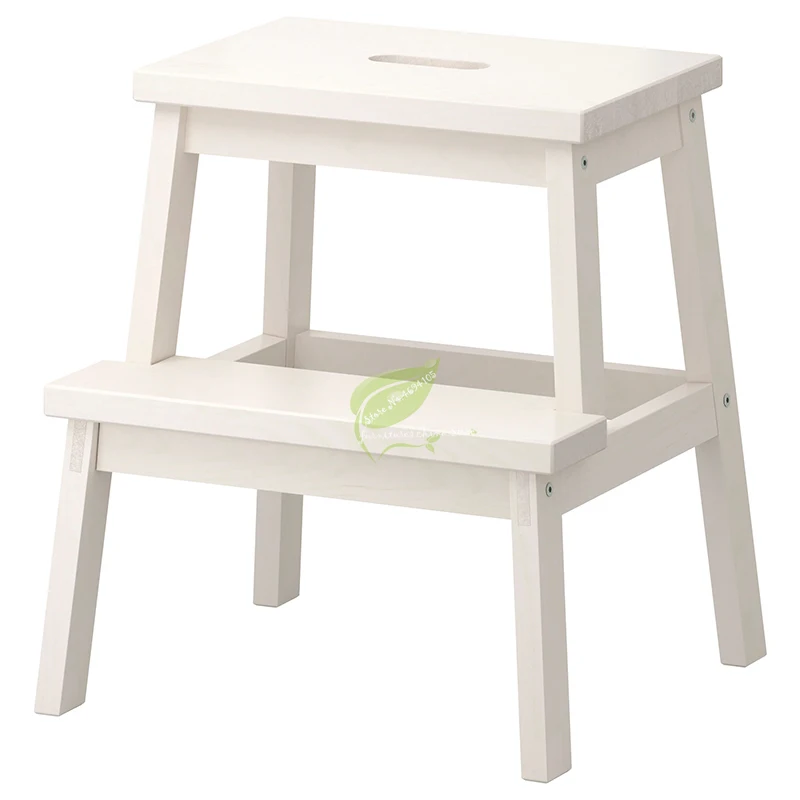  Solid Wood Step Stool Home Two-step Folding Ladder Room Indoor Multi-function Ladder Chair Kitchen  - 4000565973304