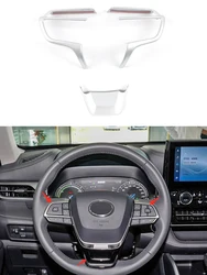 Garniture de volant de voiture Toyota Highlander 2020 2021 2022, cadre de décoration ABS chromé, accessoires d'intérieur 