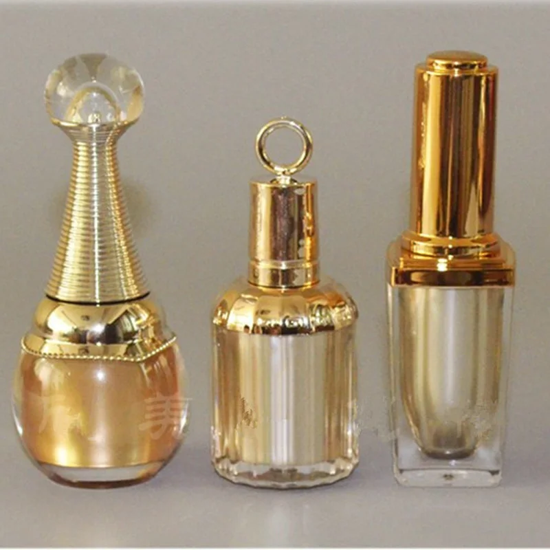 3 Styles 10ml Empty Nail Polish Containers Acrylic Box with Brush Makeup Beauty Refillable Art Kit Packaging Top Quality 10pcs | Красота и