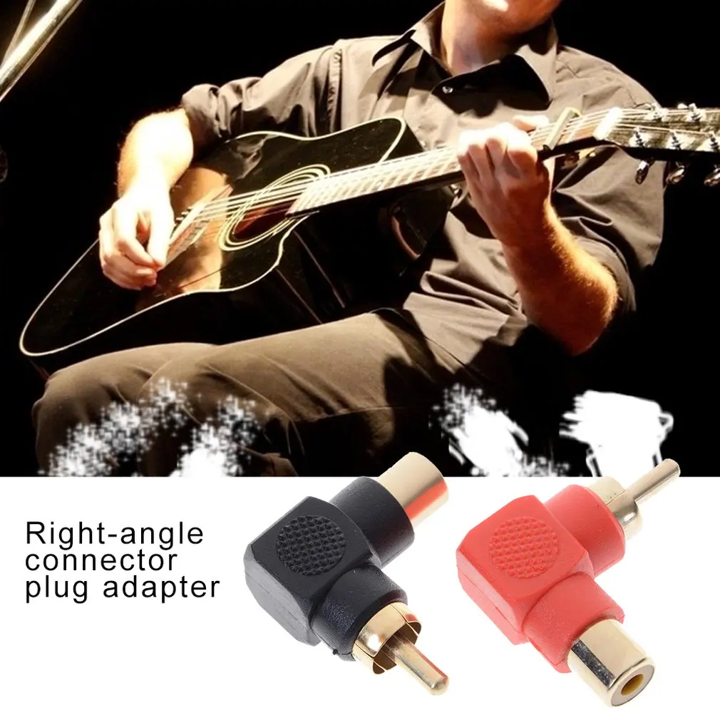 

10 pieces AV Audio Adapter RCA Right Angle Connector Plug Adapters M/F Male To Female 90 Degree Elbow