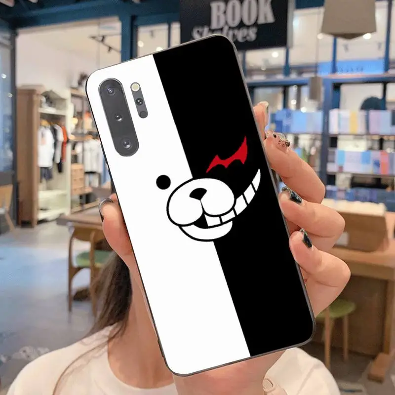 Kumamon Danganronpa Monokuma черный ТПУ мягкий чехол для телефона Samsung Note 7 8 9 10 Lite Plus Galaxy J7 J8 J6 2018