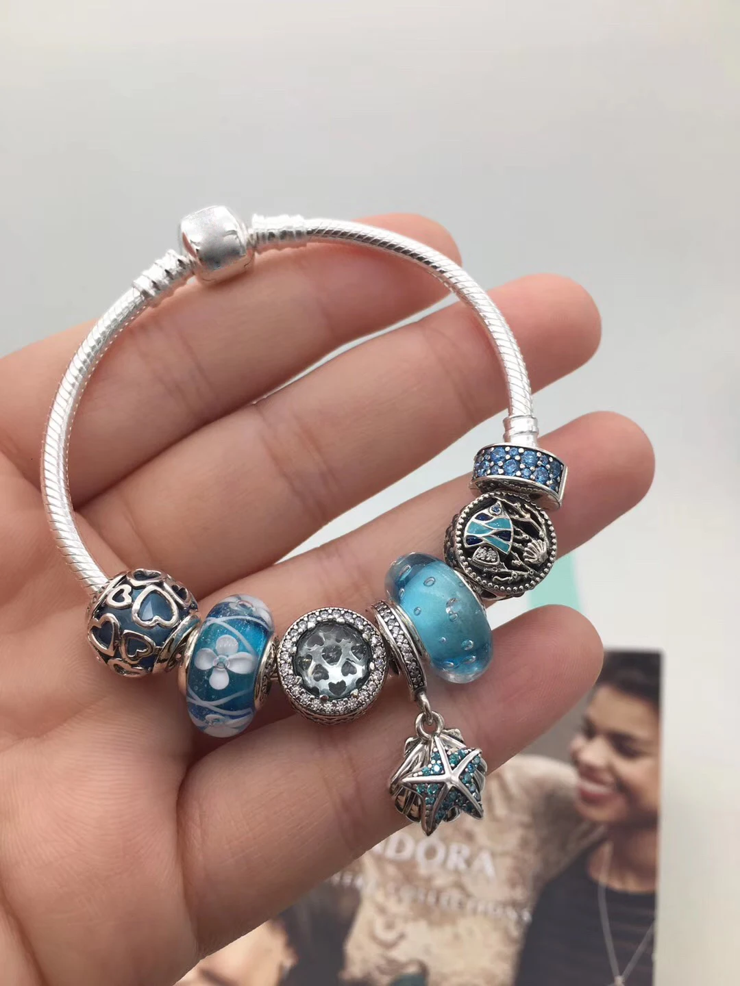 

High Quality 1:1 100% 925 Silver sterling Sea-Eye Shell Free shipping bracelet