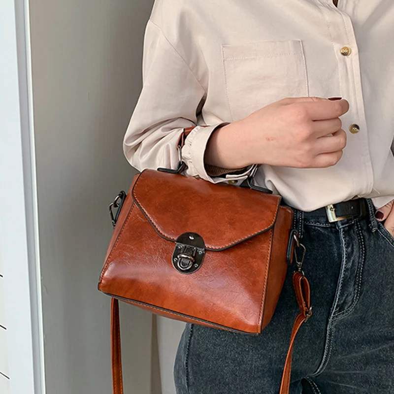

Mododiino Vintage Mini Handbag Brand Luxury Women Bags Lock Shoulder Bag PU Leather Crossbody Bag Ladies Small Flap Bag DNV1386