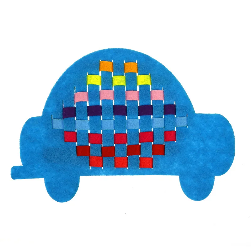 Поделки из нетканого тканевого плетения и развития материала родитель-ребенок деятельности, развивающие игрушки для детей - Цвет: car