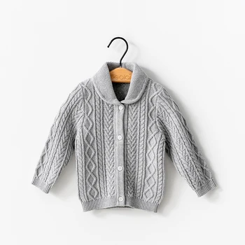 

Knitted lapel cardigan autumn Sweater Baby Children Clothing Boys Girls Sweaters Kids Wear baby boy clothes