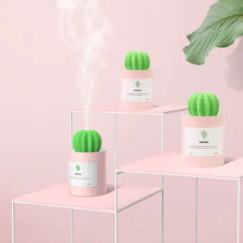 

Portable USB Cool Mist Cactus Humidifier Ultrasonic Air Purifier With 7-Color Breathing Night-Light For Bedroom Home Office Yoga