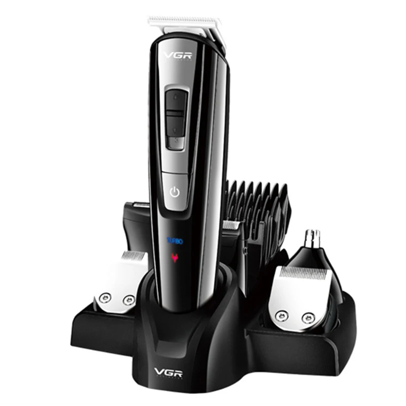 

Vgr V-025 Multifunctional Hair Clipper 6 in 1 Rechargeable Razor Electric Razor Knife Hair Clipper Nose Hair Trimmer Eu Plug