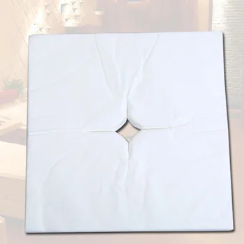 

100 Sheets Non-woven Fabric Face Hole Pillow Cushion Mat for Sauna Beauty Salon SPA