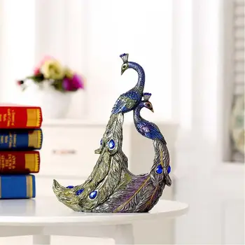 

Birthday Gift Resin Peacock Decoration Home Living Room Bedroom Decoration Holiday Creative Crafts Gift