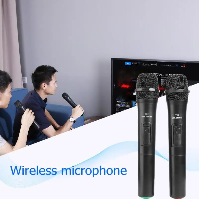 VODOOL 1 шт./2 шт. умный беспроводной микрофон ручной с USB приемником для караоке речи