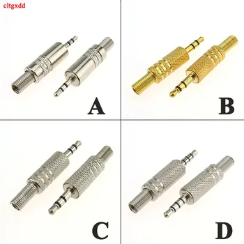 

5pcs Replacement 2.5 3.5mm 3 4 Pole Metal Plug Connector Earphone Jack Adapter With Soldering Wire Terminals 3.5mm Stereo Plug