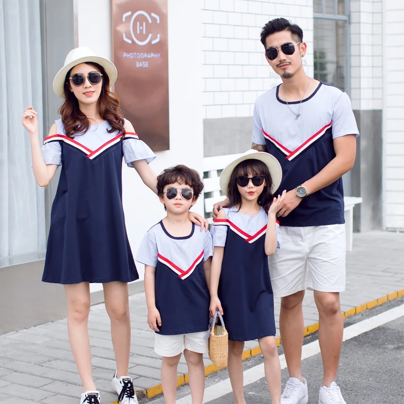 couple and baby matching outfits