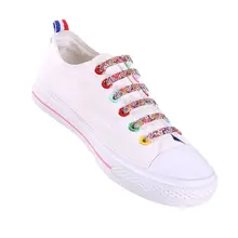 16PCS No Tie Shoelaces Printed Silicone No Tie Shoestring Silicone Outdoor Lazy Sports Shoes Accessories 5-7.9 Cm