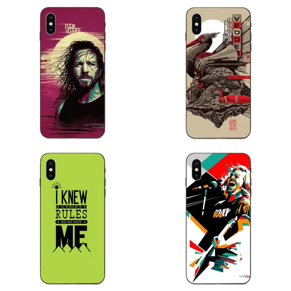 Чехол для телефона из ТПУ с рисунком Apple iPhone X XS Max XR 4 4S 5 5S SE 6 6S 7 8 Plus рок Эдди Vedder Pearl