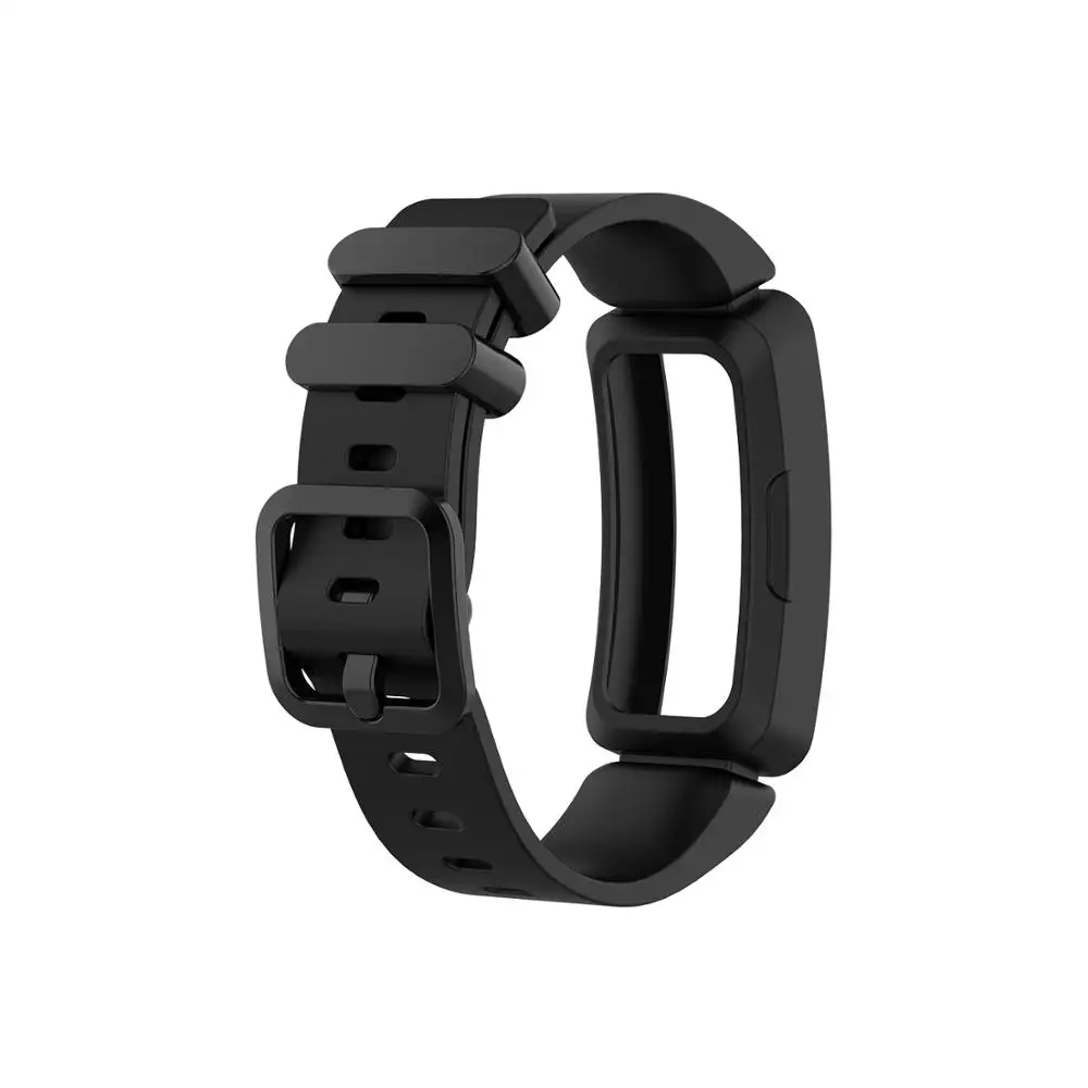 Браслет мягкий силиконовый Классический анти-потерянный ремешок для Fitbit Kids Ace 2 inspire HR Smart Tracker - Цвет: A