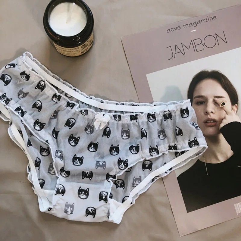 

Sexy lingerie panties Christmas pattern Cute Underpanties Fruit Plaid Polka Dot Cartoon Mesh Lace Girl Briefs womens underwear