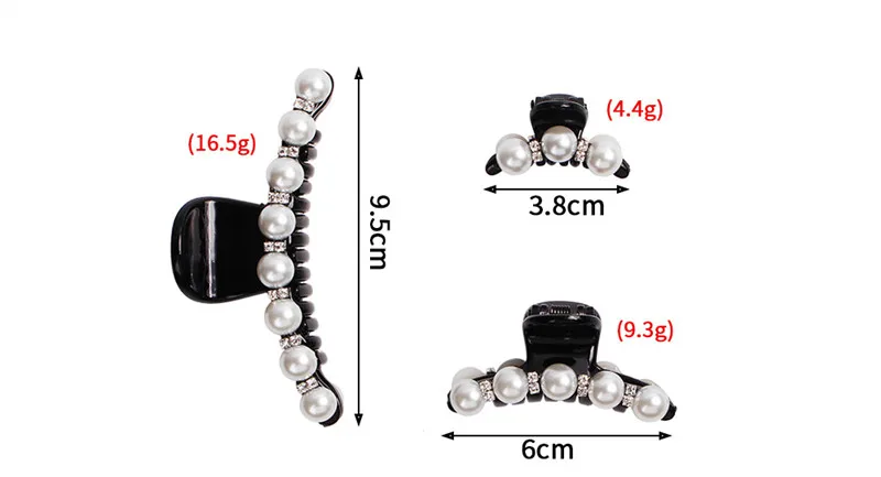 Горячая 1 шт. коготь зажим для волос с жемчугом стразы женские большие шпильки для волос Краб когти для волос девушки головы-носить аксессуары для укладки волос