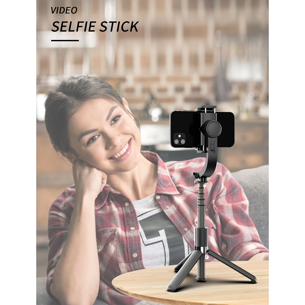 Bluetooth Handheld Gimbal Stabilizer Mobile Phone Selfie Stick Holder Adjustable Telescopic Tripod Selfie Stand For iPhone