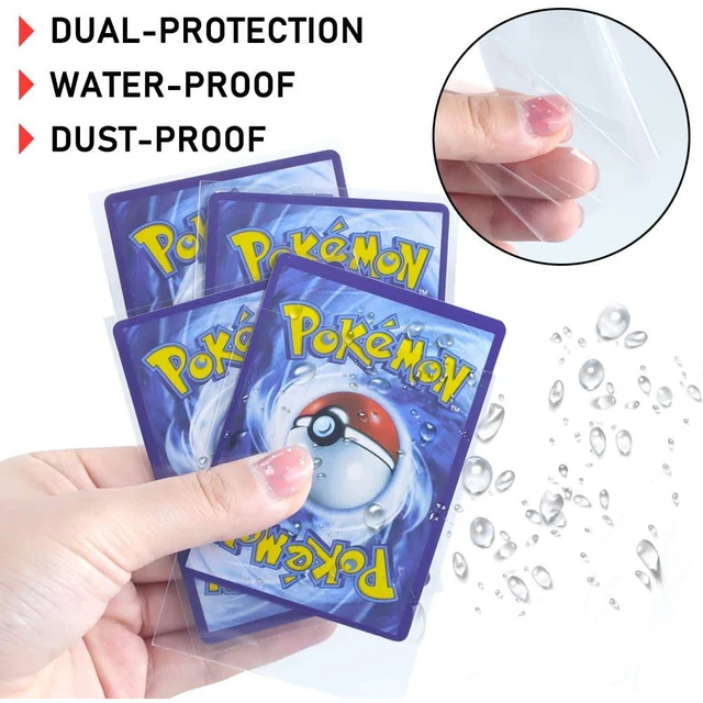 100pcs Transparent Pokemon Card Sleeves Protector Playing Games VMAX Yugioh Pokémon Cards Case Holder Folder Kids Toy Gift 4
