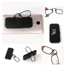 Mini clipe de nariz fino portátil óculos de leitura com suporte de telefone óculos caso mini carteira óptica eyewear + 1.0 1.5 2.0 2.5 + 3.0