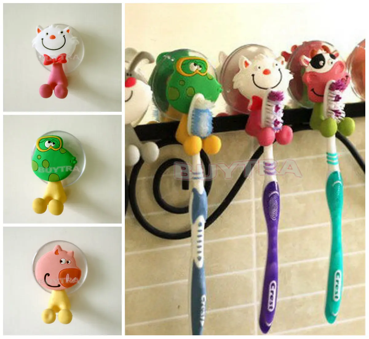 Lovely Mini Toothbrush Holder Bathroom Product Sanitary Ware Accessories Household Animal Type Toothbrush Holder
