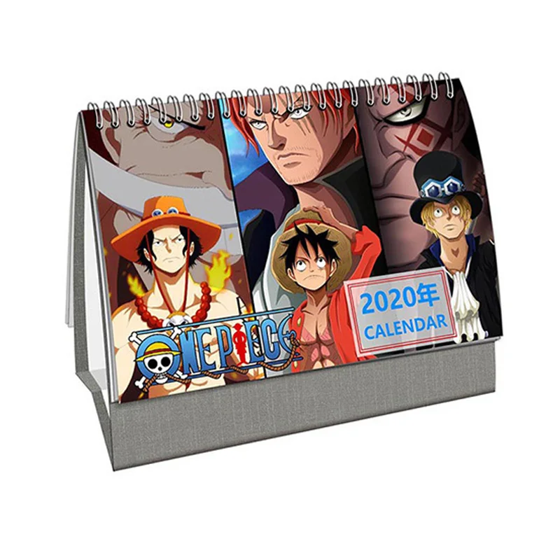  Anime ONE PIECE Monkey D. Luffy 2020 Year Cartoon DIY character Table calendar Daily Schedule Plann