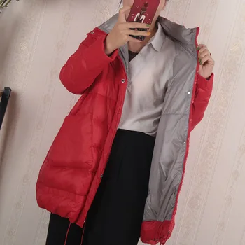 

Brands Womens Down Jackets Winter Jacket Women Korean Personality Pocket Large Size Women Jackets Womens Down Jacket Long