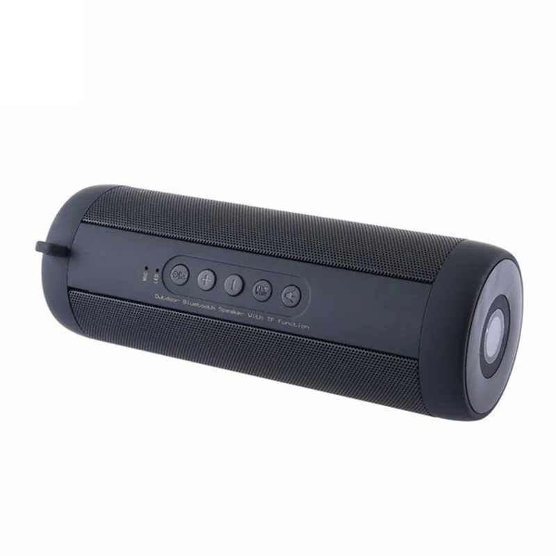 Открытый водонепроницаемый портативный светодиодный Bluetooth динамик с fm-радио и функцией поддержки громкой связи - Цвет: T2 Black