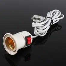 E27 светильник основание лампы адаптер переключатель кабель лампа светильник патрон Конвертер США штекер