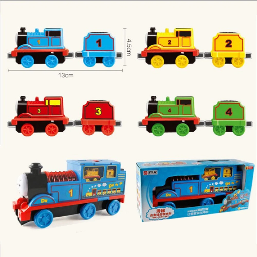 thoma s toys gift boutique large inertia train magnetic slide small train color box packaging storage box train