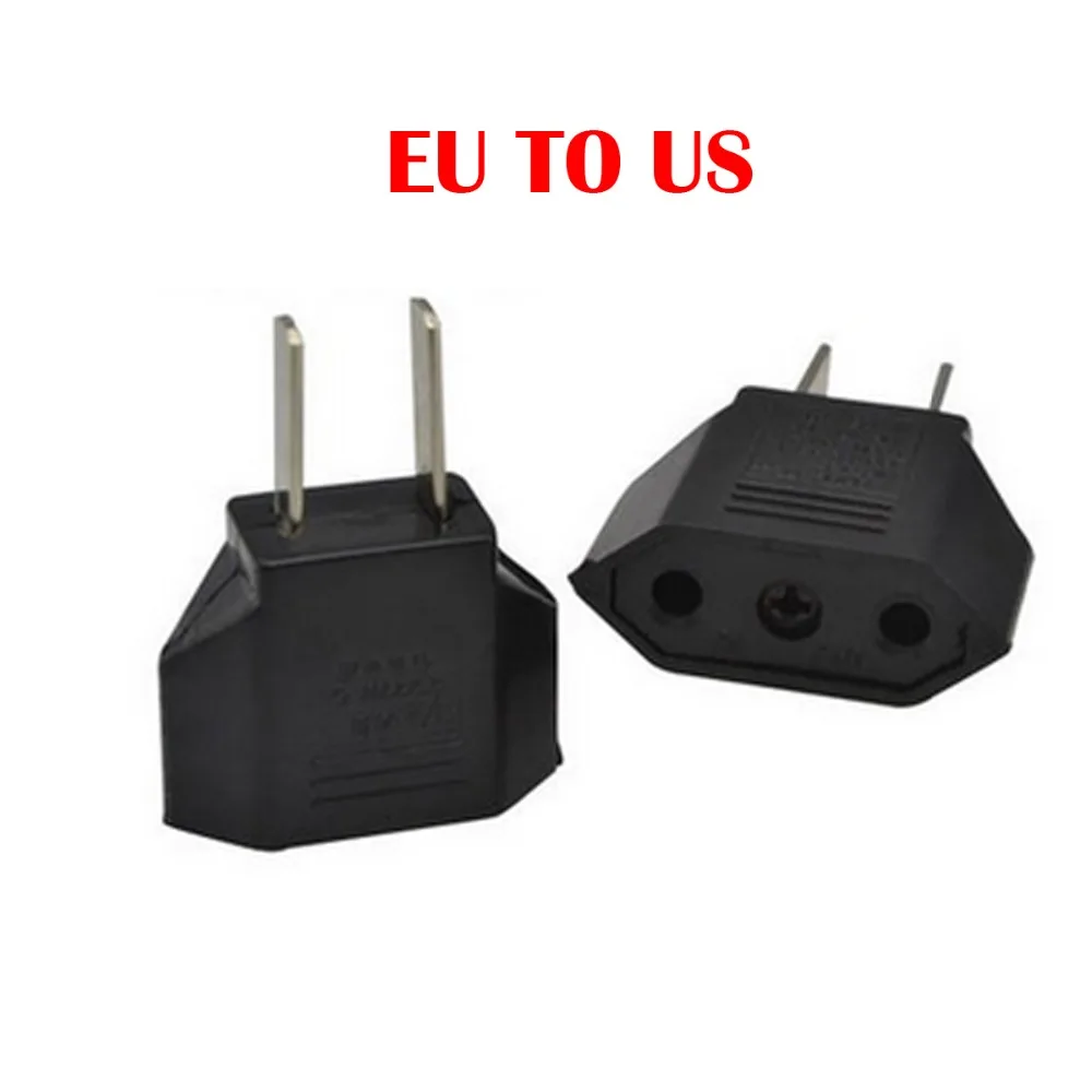 10pcs Black Universal Travel Power Plug Adapter EU EURO to US USA Adaptor Converter AC Connector | Электроника