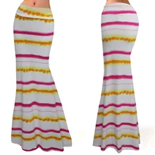 Новые модные юбки для женщин, юбка с принтом, тянущаяся юбка с запахом, длинная юбка с высокой талией