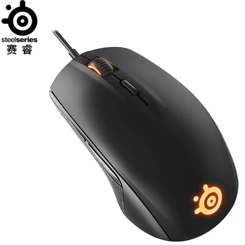 

SteelSeries Rival 100 Optical Gaming Mouse 6 Button Layout 4000DPI Wired Mouse Prism RGB Illumination For Dota LOL CS Mouse