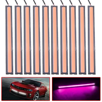 

Driving Daytime Running Lights Lamp Pink Waterproof 336LM Stylish 10pcs COB Car