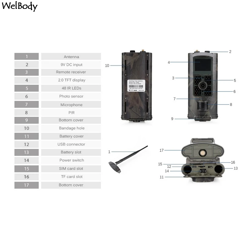 Охотничья камера 3G Suntek HD 16MP Trail GPRS MMS SMTP SMS 1080P ночное видение 940nm фото ловушки