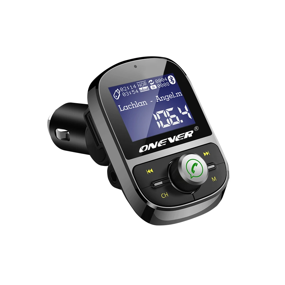 Bluetooth Автомобильный MP3-плеер FM USB передатчик Зарядное устройство Поддержка настройка эквалайзера вольтметр TF карта u-диск Aux Out каналы для быстрой зарядки