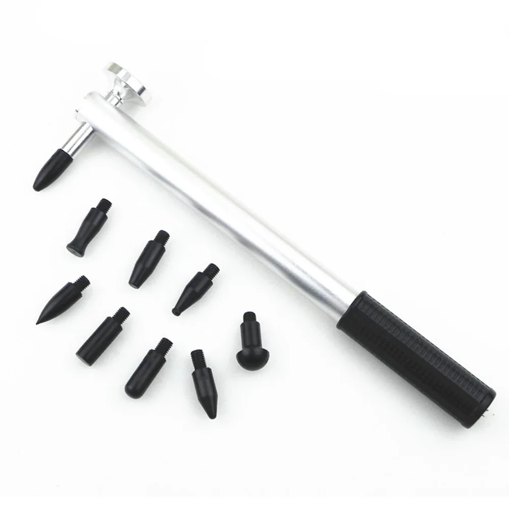 

Universal Car Body Repair Stainless Tools Paintless Dent Car Repair Hand Tool Kit Repair Hammer Tap Down with 9 Heads